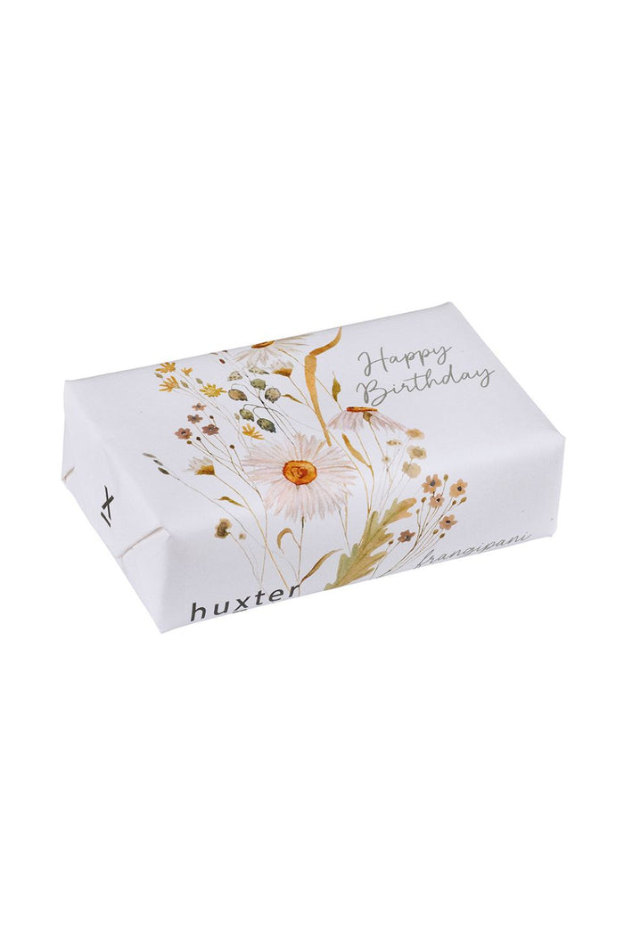 Neutral Wildflowers White Happy Birthday Soap