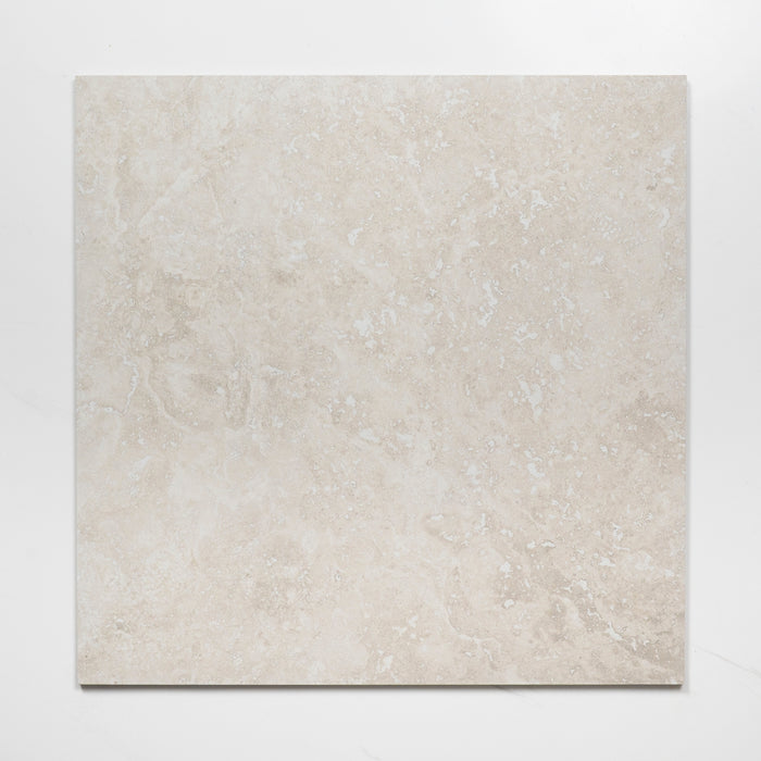 Single no Hand Nimbus White Matte Porcelain Tile P4 600 x 600mm BARIBIA4 - The Blue Space