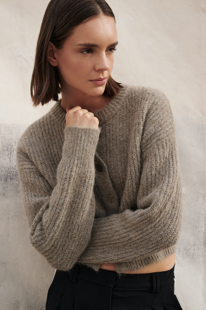 Nixon Vine Cropped Cardigan