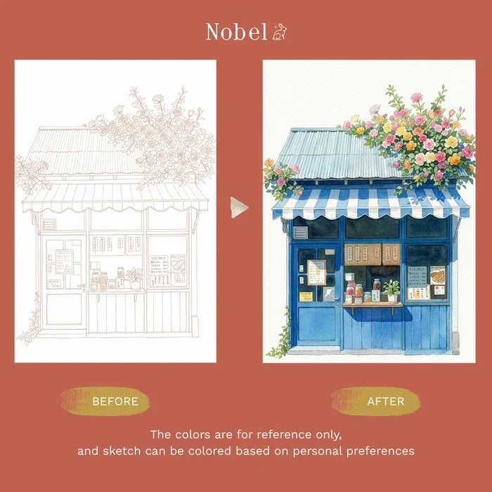 Nobel Watercolor Painting Cards Kit - Cozy Cabin
