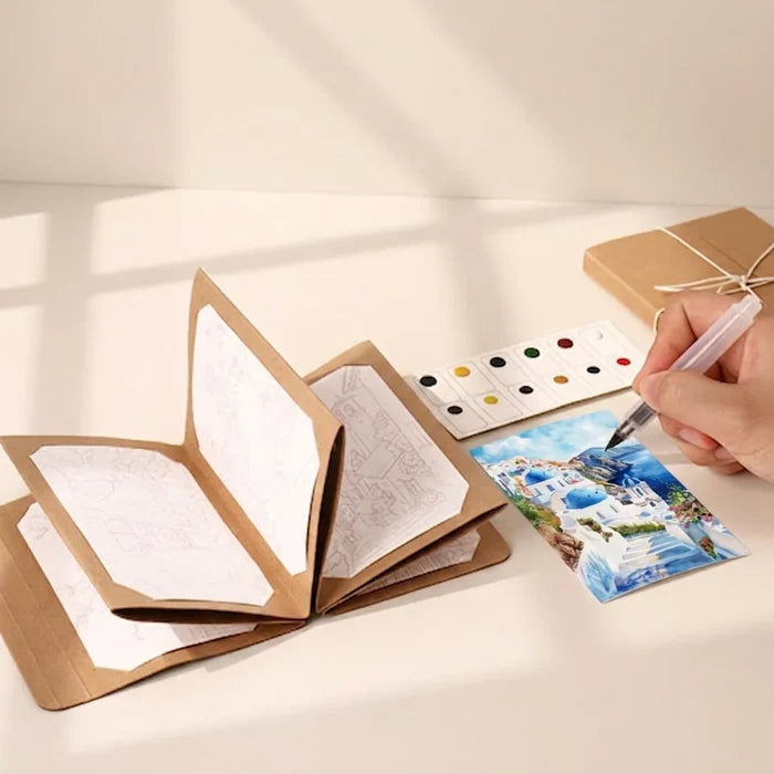 Nobel Watercolor Painting Cards Kit - European Travel Logs