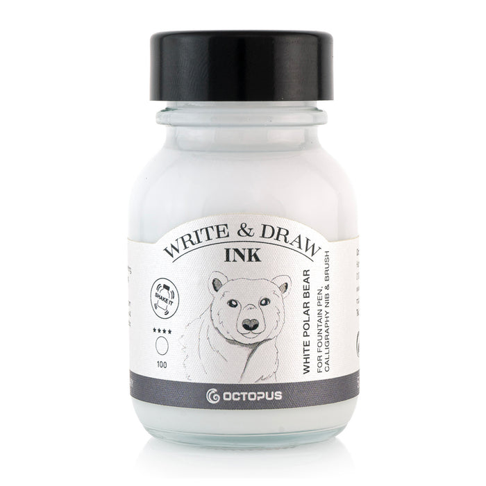 Octopus Write and Draw Ink White Polar Bear 50ml