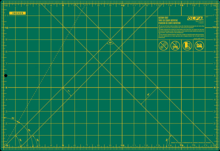 OLFA Double Sided Rotary Mat Green 12" x 18"