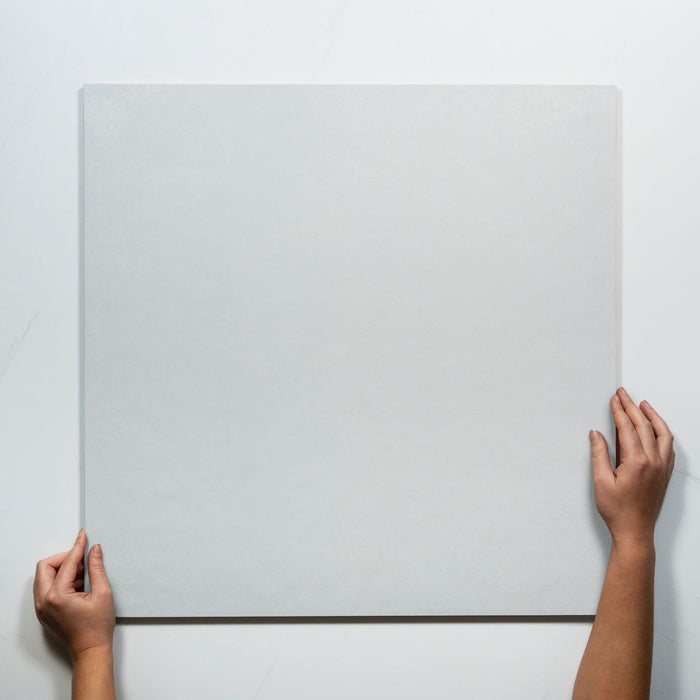 With Hand Olivia Off White Matte Porcelain Tile 600 x 600mm MATPLM3 - The Blue Space