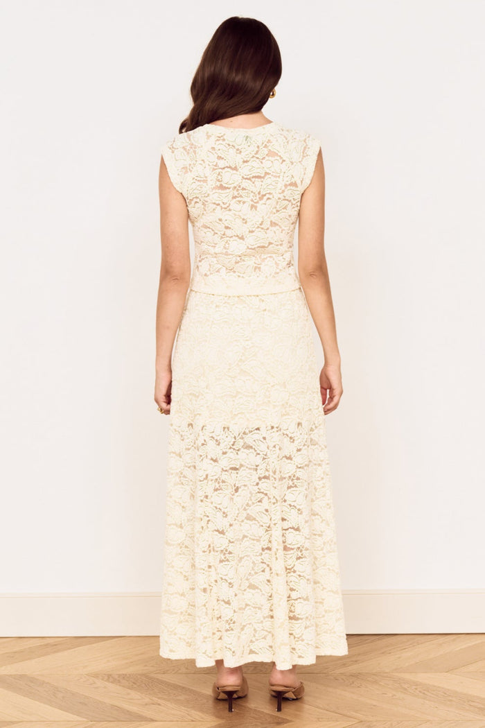 Ophelia Cream Lace Maxi Skirt