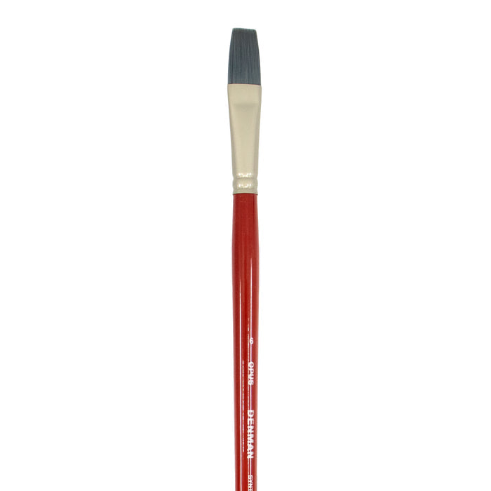 Opus Denman Acrylic Brushes Long Handle - Flat