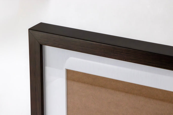 Opus Diploma Frame -  11" x14" Espresso Wood Frame with White Archival Mat (8.5" x 11" Window)