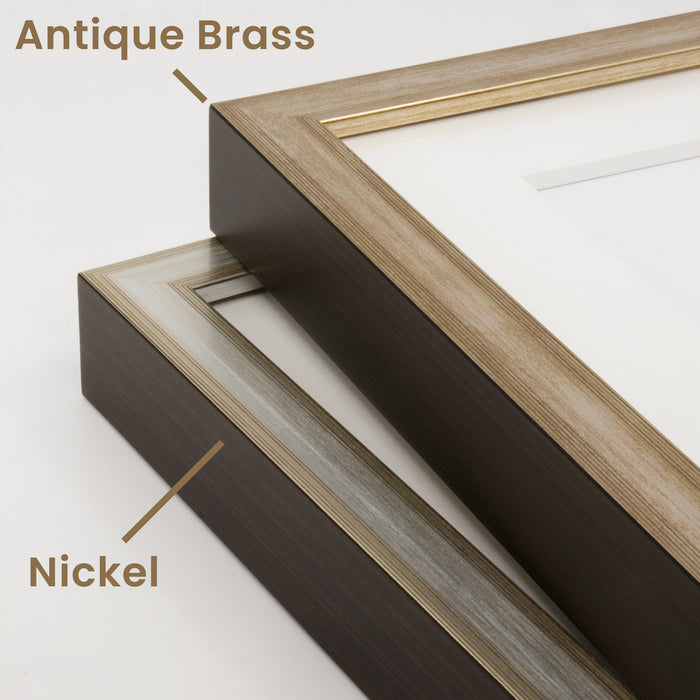 Opus West Coast Wood Frames with Glass - Nickel - Clearance