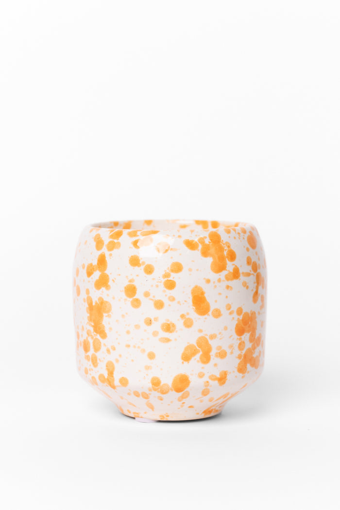Orange Splash Glazed Ceramic Soy Wax Candle