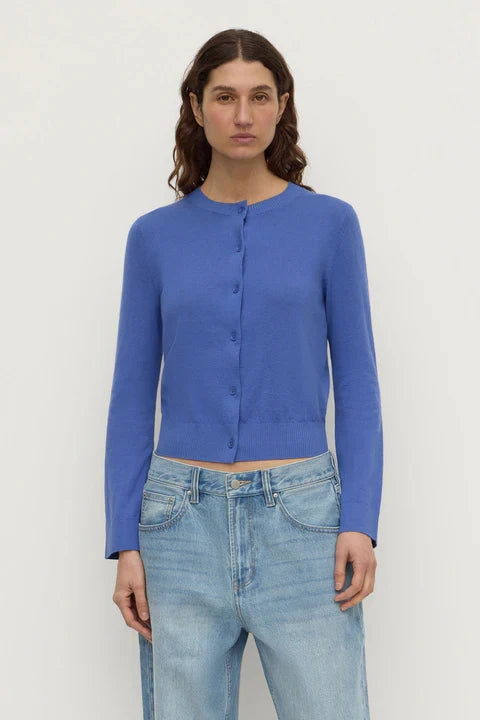 Orina New Blue Cotton Cashmere Cardigan