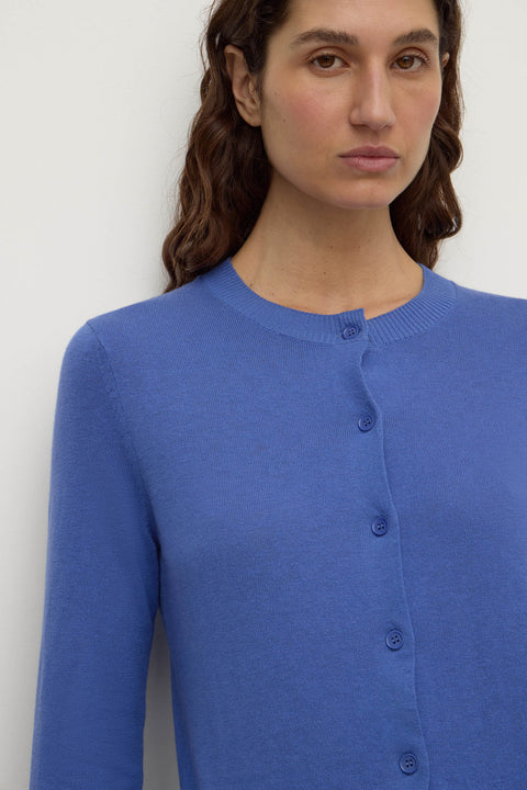 Orina New Blue Cotton Cashmere Cardigan