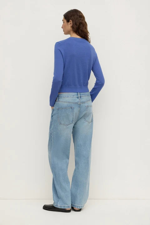 Orina New Blue Cotton Cashmere Cardigan