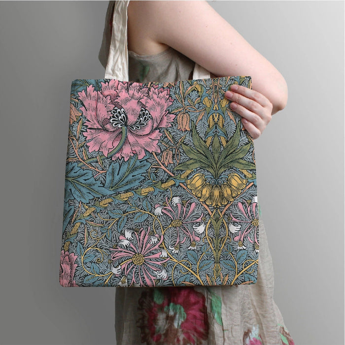 Paperblanks Canvas Bag - Morris Pink Honeysuckle - Clearance