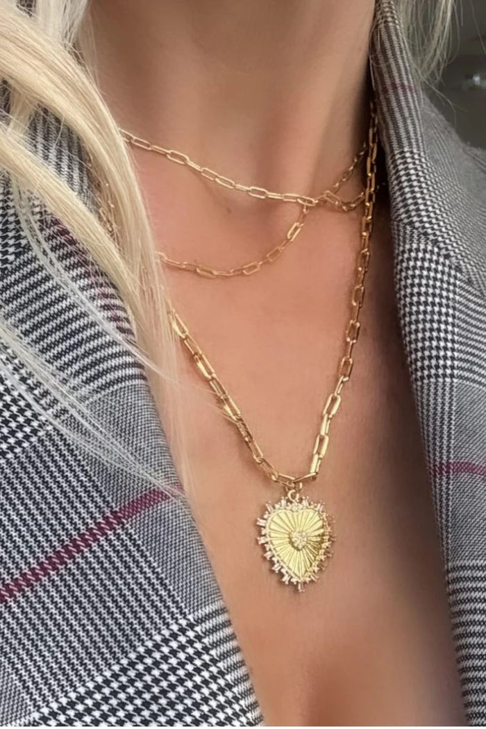 Paperclip Gold Necklace