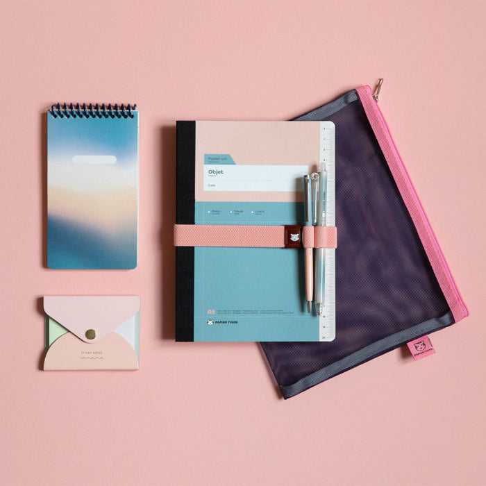 Papier Tigre Mesh Pouch (M) - Indigo & Pink