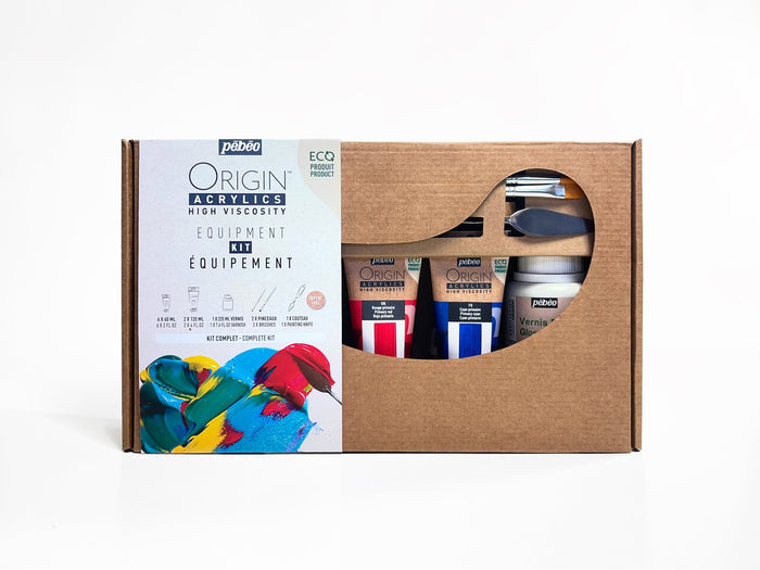 Pebeo Origin Acrylics Equipment Kit 12 Piece Set