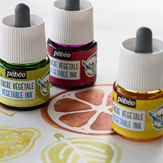 Pebeo Vegetable Ink Primary Set of 5