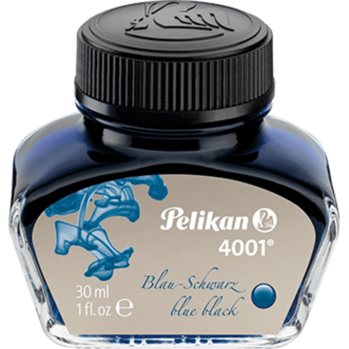 Pelikan 4001 Ink Bottle - Blue - Black - 30ml - Pen Boutique Ltd