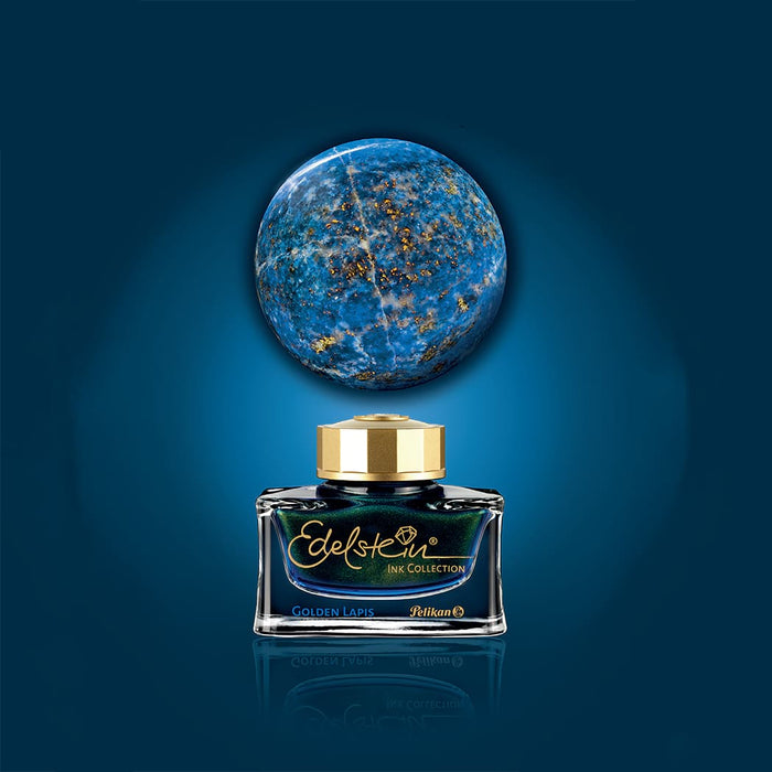 Pelikan Edelstein Ink Bottle - Golden Lapis - Ink Of The Year 2024 - Pen Boutique Ltd