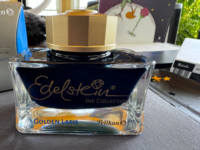 Pelikan Edelstein Ink Bottle - Golden Lapis - Ink Of The Year 2024 - Pen Boutique Ltd