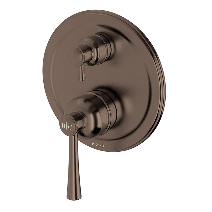 Phoenix Cromford Switchmix Shower Bath Diverter Mixer Complete Kit - Brushed Bronze 134-2910-24-1 - The Blue Space