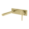 Phoenix Vivid Slimline Oval SwitchMix Wall Basin / Bath Mixer Set 175mm Brushed Gold (Complete Kit) VV2810-12-1-KIT - The Blue Space