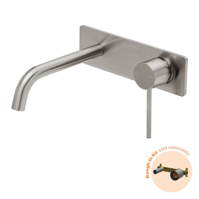 Phoenix Vivid Slimline SwitchMix Wall Basin / Bath Mixer Set 180mm Brushed Nickel (Fit-Off Kit Only) VS2812-40-1 - The Blue Space