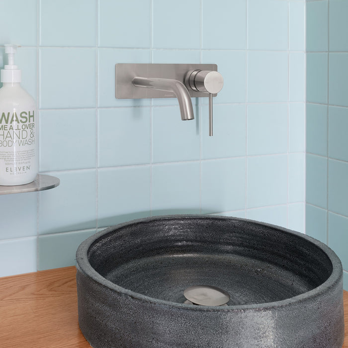 Lifestyle 1 Phoenix Vivid Slimline SwitchMix Wall Basin / Bath Mixer Set 180mm Brushed Nickel (Fit-Off Kit Only) VS2812-40-1 - The Blue Space