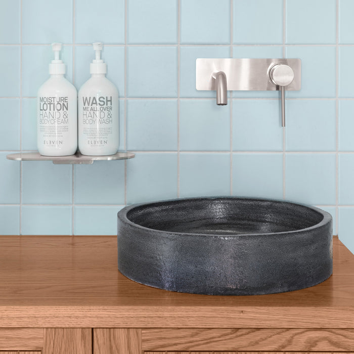 Lifestyle 2 Phoenix Vivid Slimline SwitchMix Wall Basin / Bath Mixer Set 180mm Brushed Nickel (Fit-Off Kit Only) VS2812-40-1 - The Blue Space