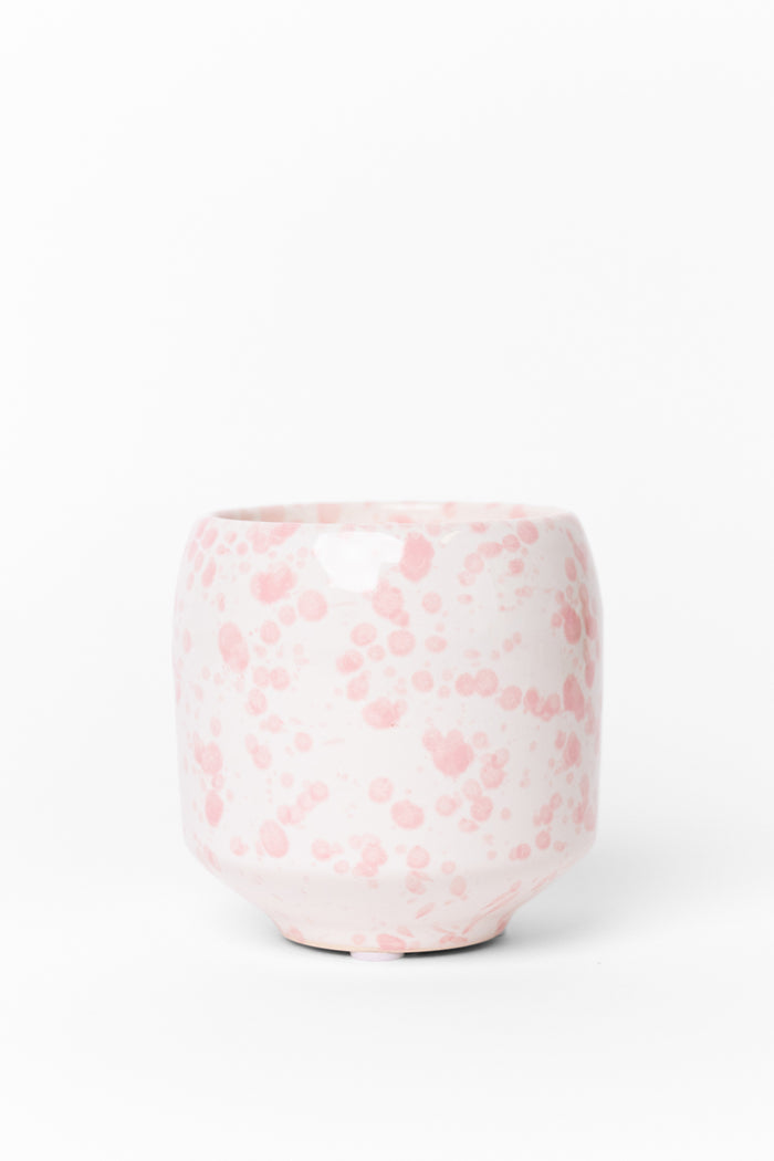 Pink Splash Glazed Ceramic Soy Wax Candle
