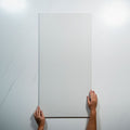 With Hand Plastra Linea White Matte Porcelain Tile 450 x 900mm RIGCLOTM2 - The Blue Space