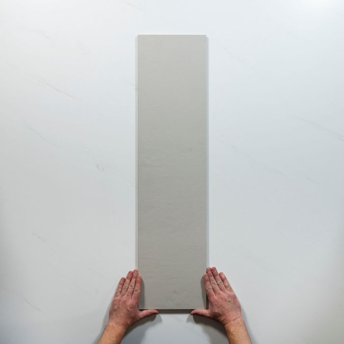 WIth Hand Plastra Smooth Clay Matte Porcelain Tile 22.5 x 900mm RIGCLASM1 - The Blue Space