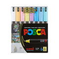 POSCA Acrylic Paint Marker PC-1MR Extra-Fine Soft Colours Set of 8