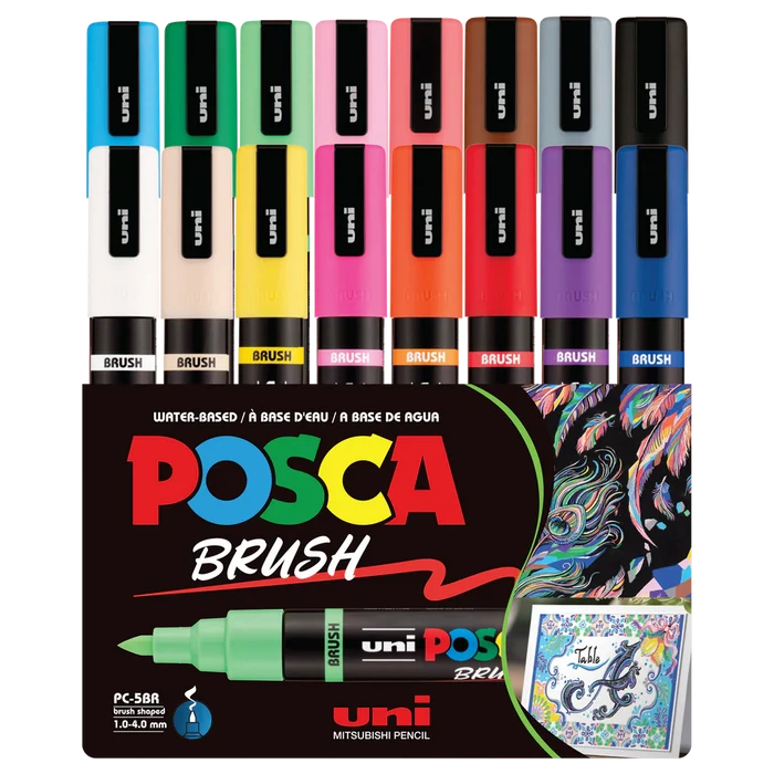 POSCA Acrylic Paint Marker PC-5BR Brush Set of 16