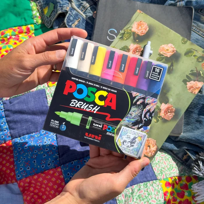 POSCA Acrylic Paint Marker PC-5BR Brush Set of 16