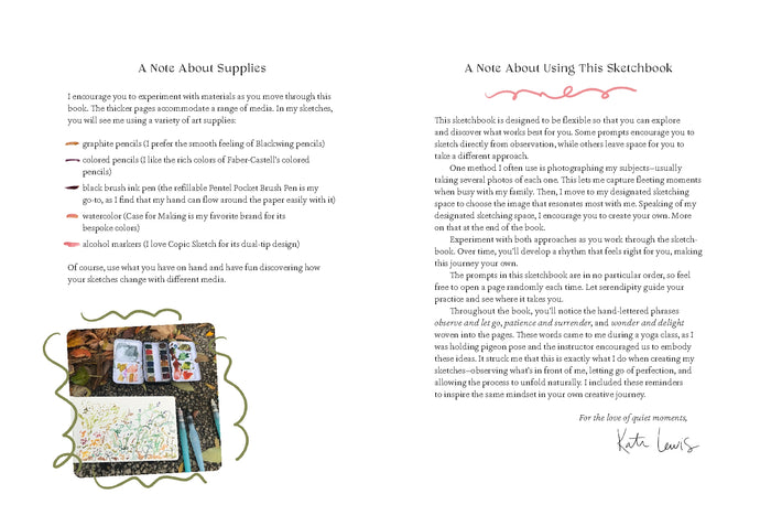 Quiet Moments: A Guided Sketchbook by Kate Lewis