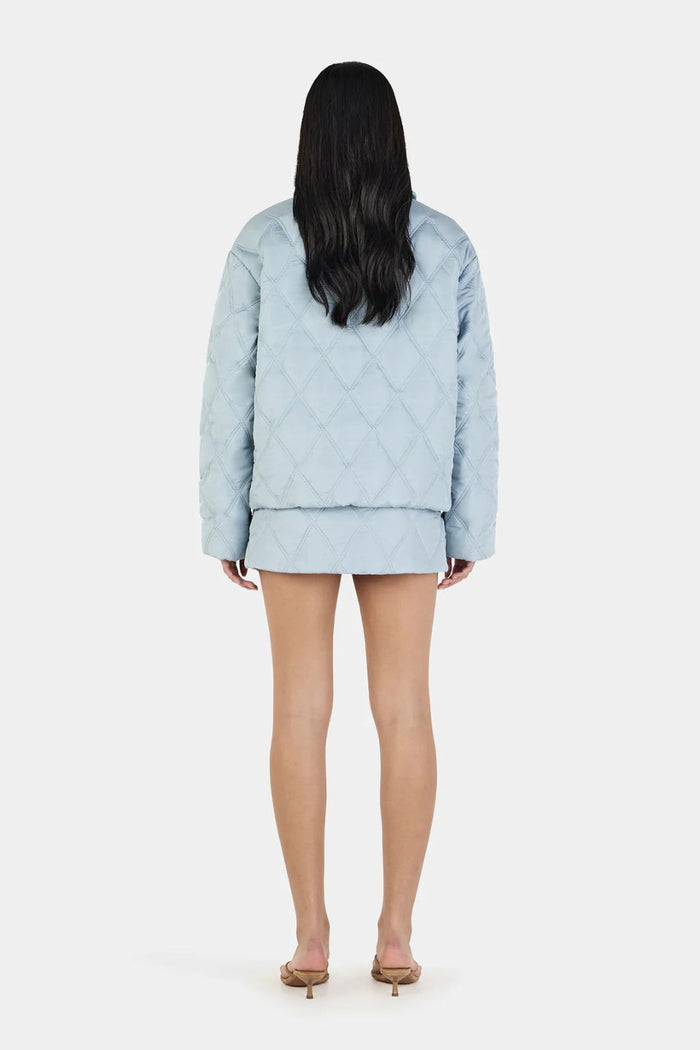 Quinton Ice Blue Quilted Jacket