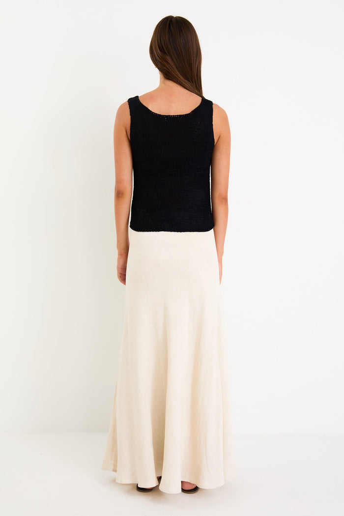 Reef Black Relaxed Knit Tank Top