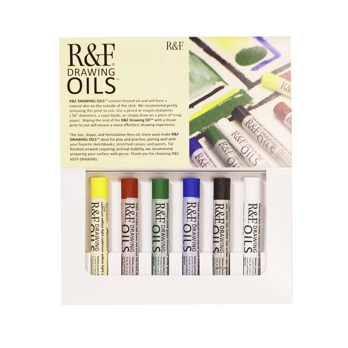 R&F Drawing Oil Color Set of 6 - Introductory