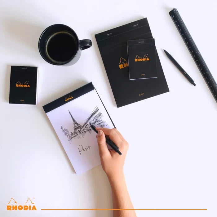 Rhodia No.19 Staplebound Dot Grid Pad 8"x12" - Black