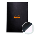 Rhodia side staplebound lined notebook A4 with black cover