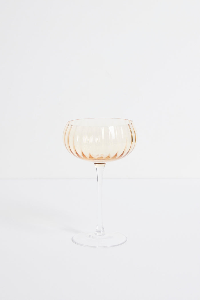 ripple golden cocktail glass