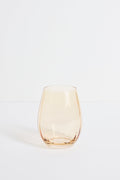 golden stemless wine glass