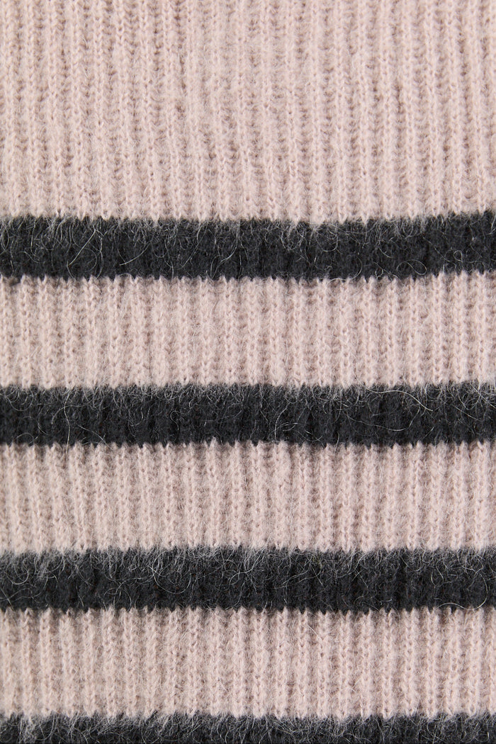 Routine Mushroom Stripe LS Striped Fluffy Knit Jumper