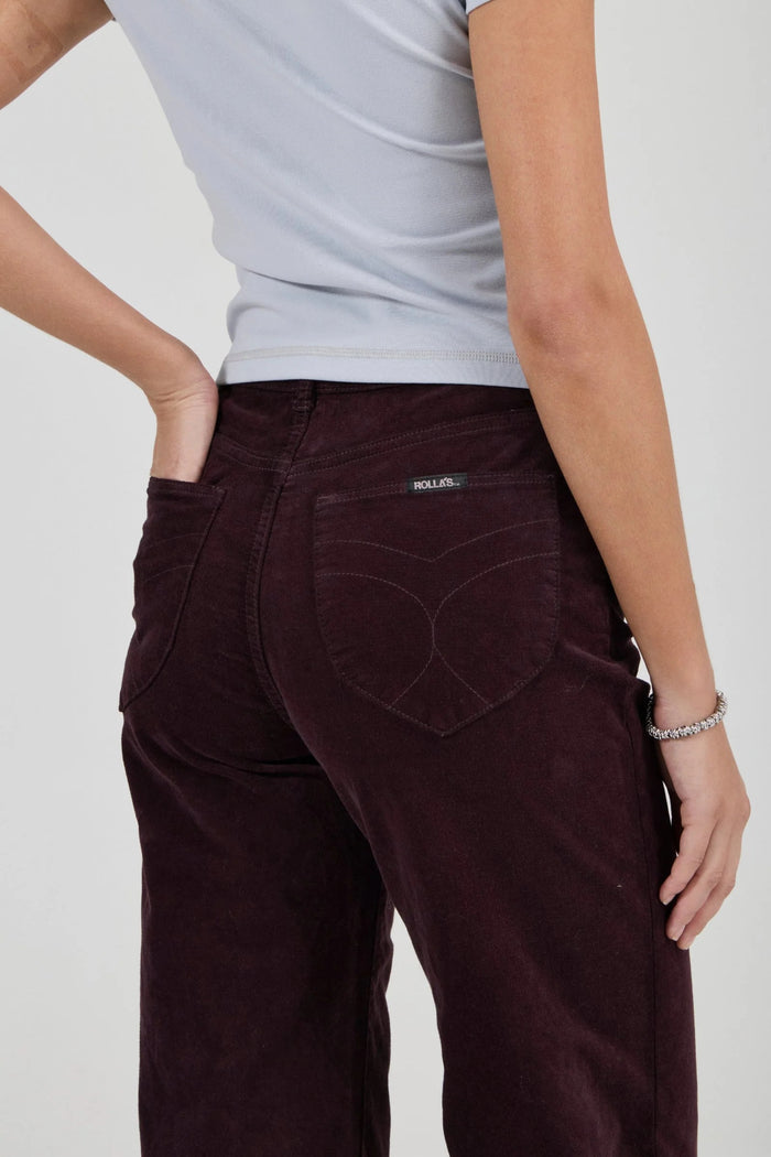 Sailor Dark Cherry Scoop Long Velvet Pant