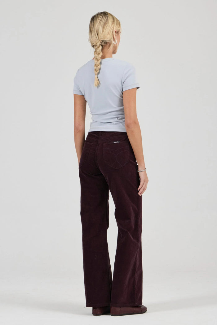 Sailor Dark Cherry Scoop Long Velvet Pant
