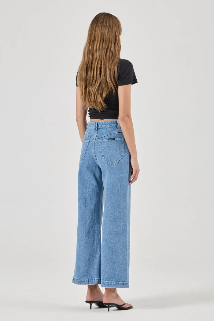 Sailor Lily Blue Wide Long Denim Jean
