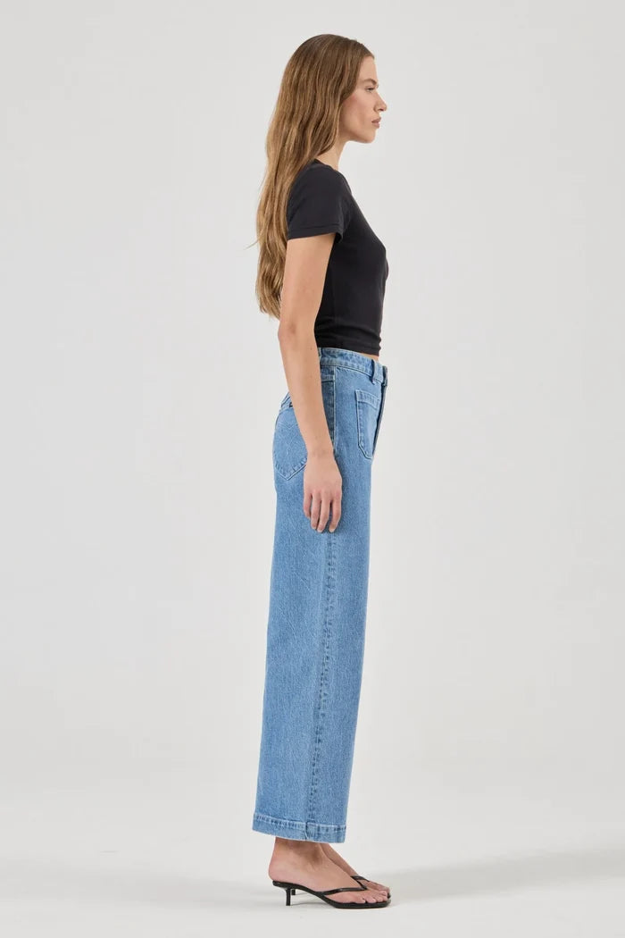 Sailor Lily Blue Wide Long Denim Jean