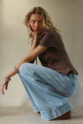 Sailor Relaxed Breezy Blue Wide Long Jean
