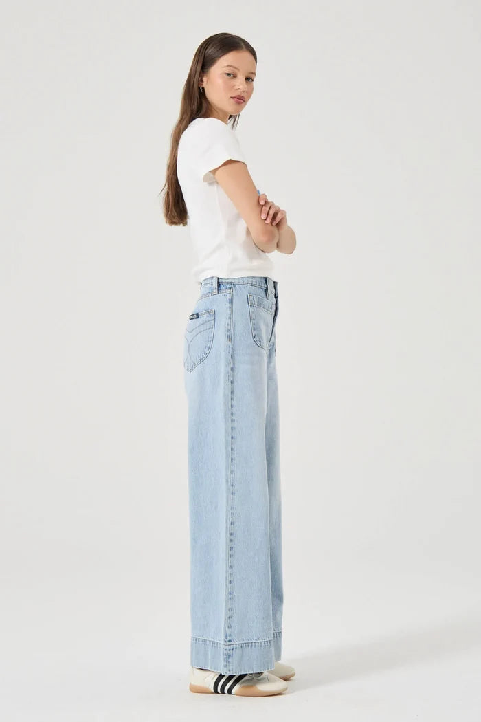 Sailor Relaxed Breezy Blue Wide Long Jean